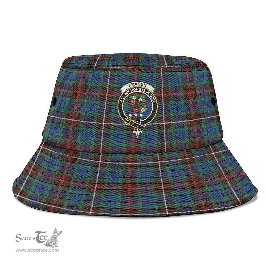 Scottish Fraser Hunting Ancient Plaid Tartan Crest Bucket Hat - Tartan Plaid Brim Hat Scottish Plaid Tartan Plaid - ScotsTee - scotstee.com