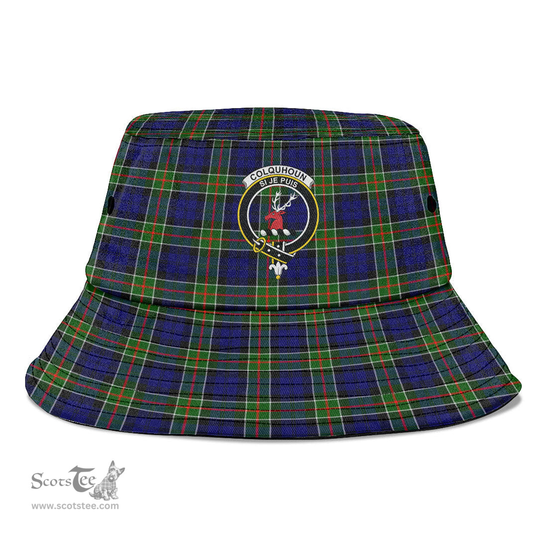 Scottish Colquhoun Modern Plaid Tartan Crest Bucket Hat - Tartan Plaid Brim Hat Scottish Plaid Tartan Plaid - ScotsTee - scotstee.com