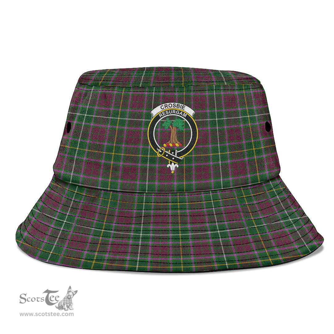 Scottish Crosbie Plaid Tartan Crest Bucket Hat - Tartan Plaid Brim Hat Scottish Plaid Tartan Plaid - ScotsTee - scotstee.com