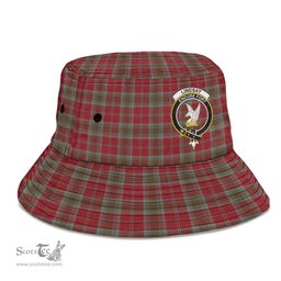 Scottish Lindsay Weathered Plaid Tartan Crest Bucket Hat - Tartan Plaid Brim Hat Scottish Plaid Tartan Plaid - ScotsTee - scotstee.com