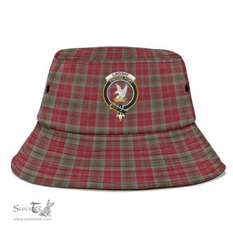 Scottish Lindsay Weathered Plaid Tartan Crest Bucket Hat - Tartan Plaid Brim Hat Scottish Plaid Tartan Plaid - ScotsTee - scotstee.com