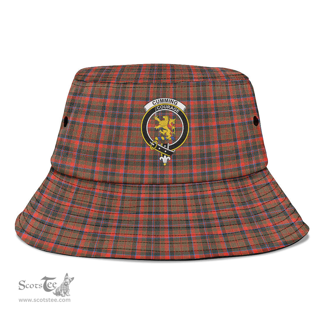 Scottish Cumming Hunting Weathered Plaid Tartan Crest Bucket Hat - Tartan Plaid Brim Hat Scottish Plaid Tartan Plaid - ScotsTee - scotstee.com