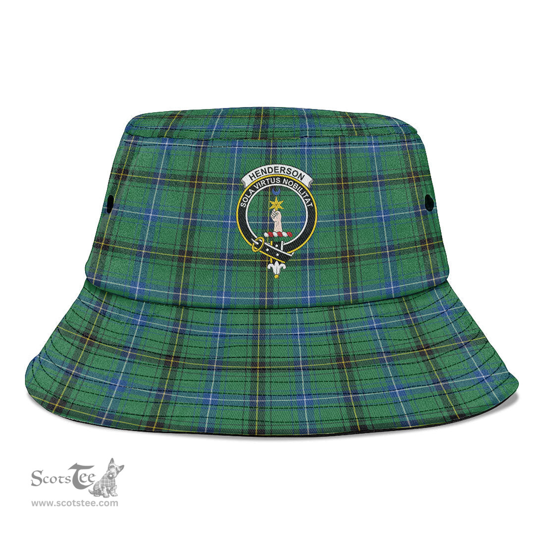 Scottish Henderson Ancient Plaid Tartan Crest Bucket Hat - Tartan Plaid Brim Hat Scottish Plaid Tartan Plaid - ScotsTee - scotstee.com