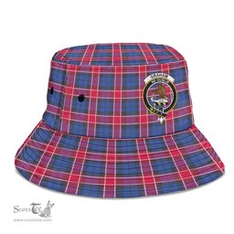 Scottish Graham of Menteith Red Plaid Tartan Crest Bucket Hat - Tartan Plaid Brim Hat Scottish Plaid Tartan Plaid - ScotsTee - scotstee.com
