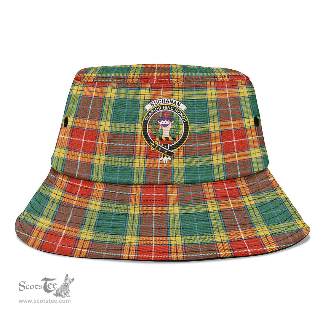 Scottish Buchanan Old Sett Plaid Tartan Crest Bucket Hat - Tartan Plaid Brim Hat Scottish Plaid Tartan Plaid - ScotsTee - scotstee.com