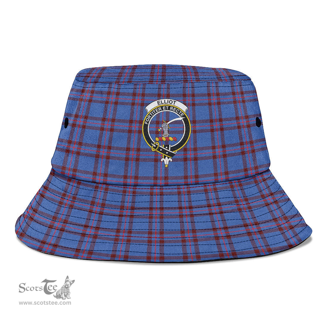 Scottish Elliot Modern Plaid Tartan Crest Bucket Hat - Tartan Plaid Brim Hat Scottish Plaid Tartan Plaid - ScotsTee - scotstee.com