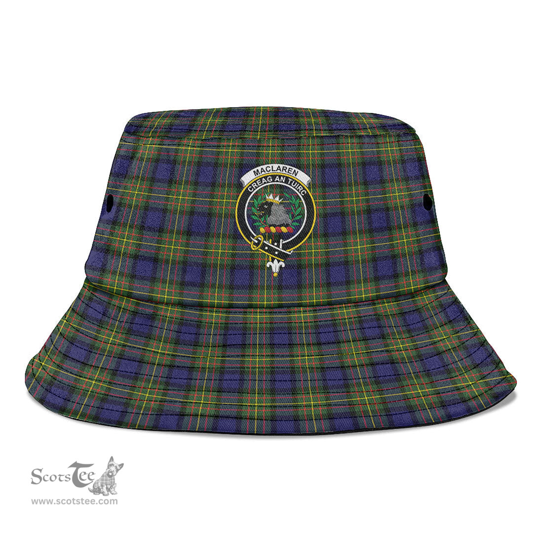 Scottish MacLaren Modern Plaid Tartan Crest Bucket Hat - Tartan Plaid Brim Hat Scottish Plaid Tartan Plaid - ScotsTee - scotstee.com