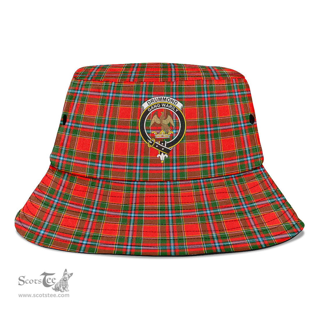 Scottish Drummond of Perth Plaid Tartan Crest Bucket Hat - Tartan Plaid Brim Hat Scottish Plaid Tartan Plaid - ScotsTee - scotstee.com