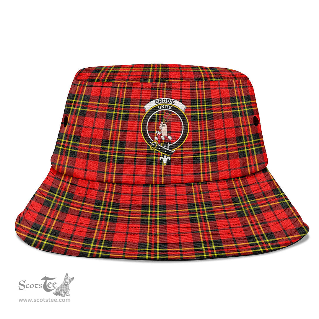 Scottish Brodie Modern Plaid Tartan Crest Bucket Hat - Tartan Plaid Brim Hat Scottish Plaid Tartan Plaid - ScotsTee - scotstee.com