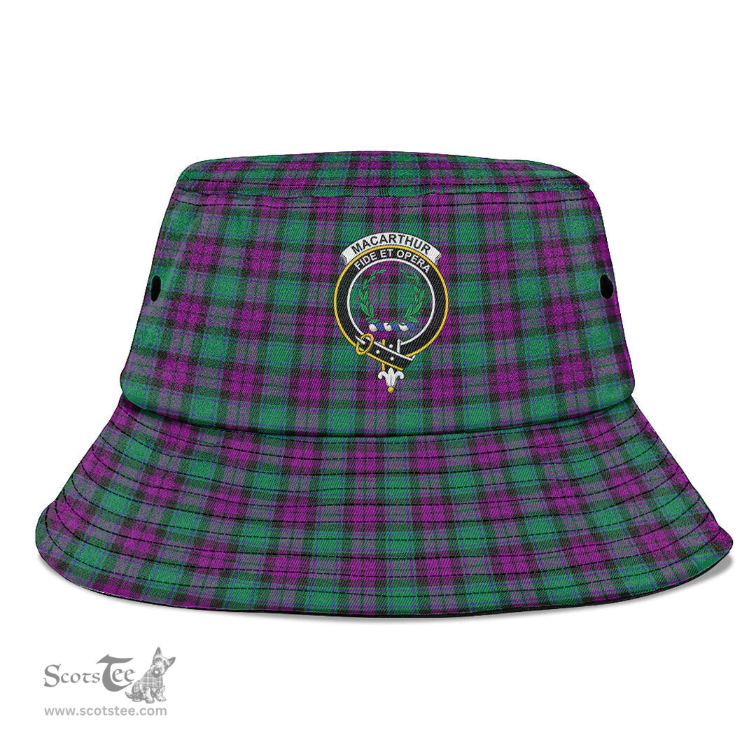 Scottish MacArthur - Milton Plaid Tartan Crest Bucket Hat - Tartan Plaid Brim Hat Scottish Plaid Tartan Plaid - ScotsTee - scotstee.com