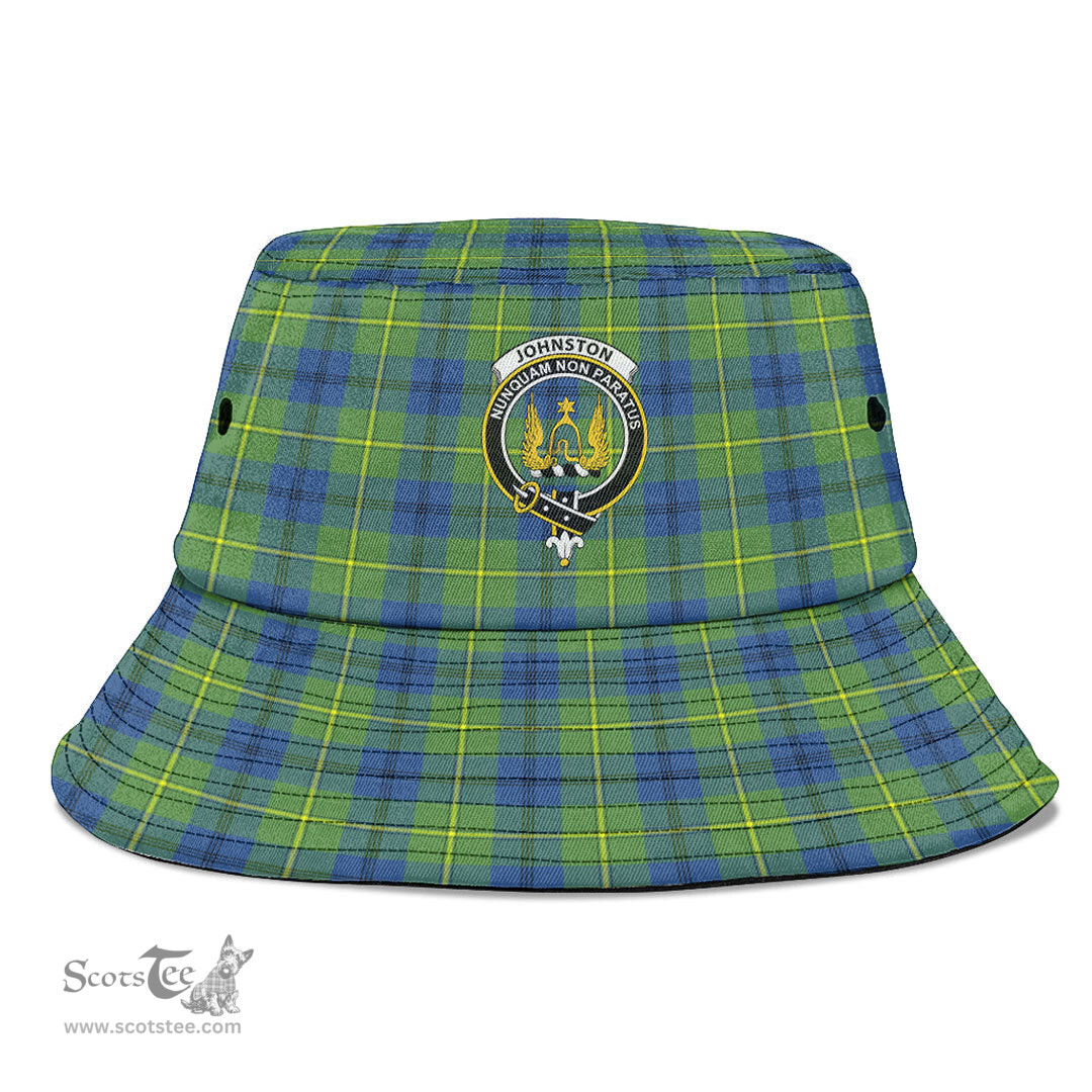 Scottish Johnston Ancient Plaid Tartan Crest Bucket Hat - Tartan Plaid Brim Hat Scottish Plaid Tartan Plaid - ScotsTee - scotstee.com