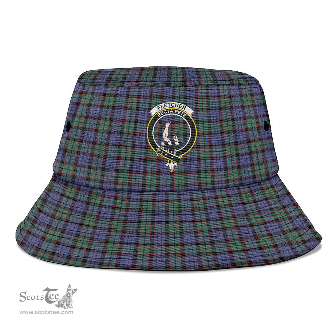 Scottish Fletcher Modern Plaid Tartan Crest Bucket Hat - Tartan Plaid Brim Hat Scottish Plaid Tartan Plaid - ScotsTee - scotstee.com