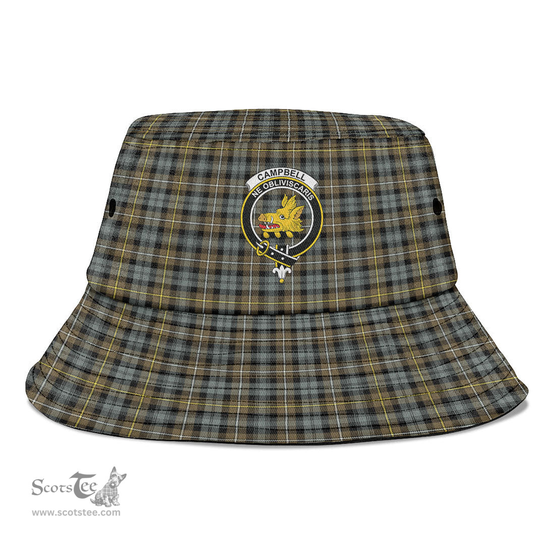 Scottish Campbell Argyll Weathered Plaid Tartan Crest Bucket Hat - Tartan Plaid Brim Hat Scottish Plaid Tartan Plaid - ScotsTee - scotstee.com