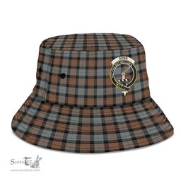 Scottish Gunn Weathered Plaid Tartan Crest Bucket Hat - Tartan Plaid Brim Hat Scottish Plaid Tartan Plaid - ScotsTee - scotstee.com