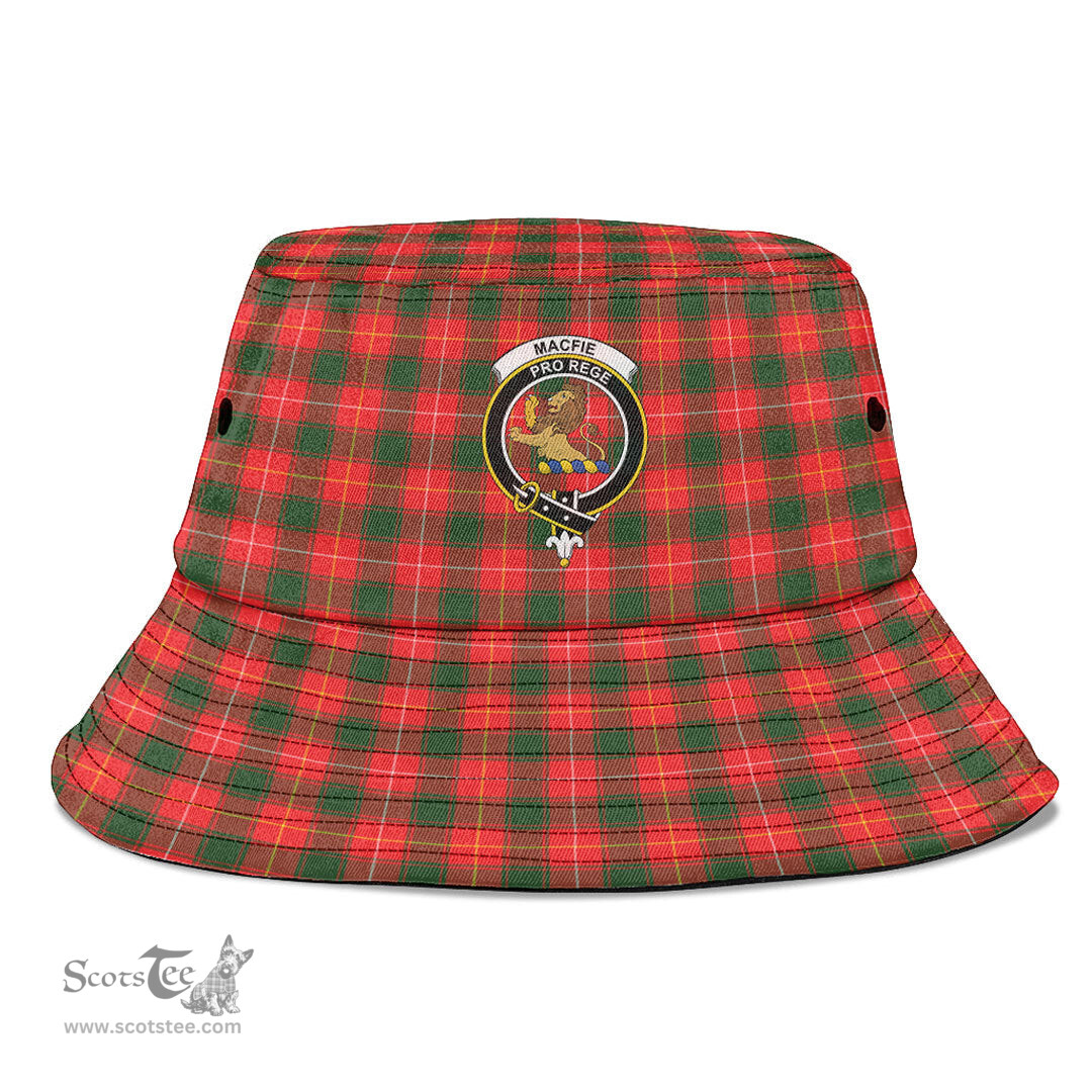 Scottish MacFie Plaid Tartan Crest Bucket Hat - Tartan Plaid Brim Hat Scottish Plaid Tartan Plaid - ScotsTee - scotstee.com