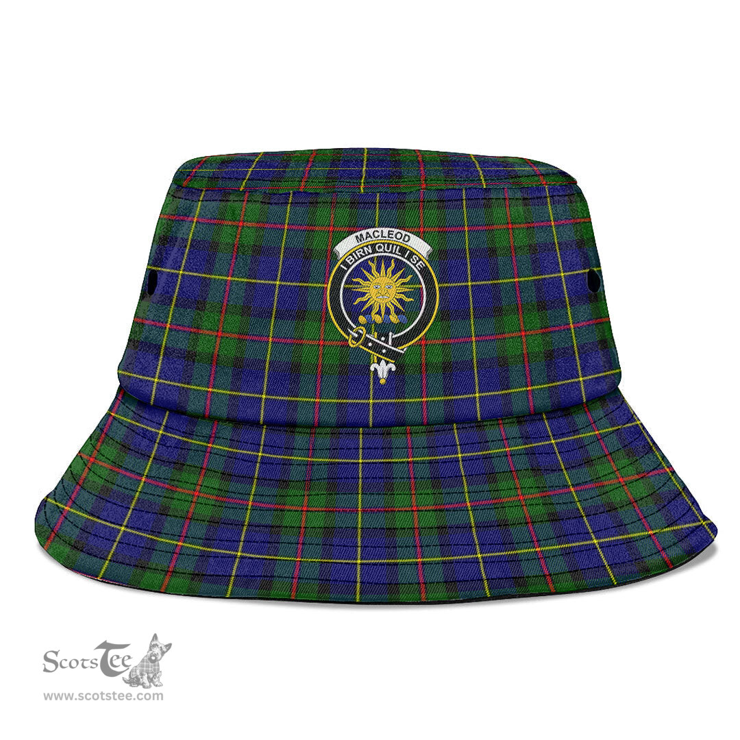 Scottish MacLeod of Harris Modern Plaid Tartan Crest Bucket Hat - Tartan Plaid Brim Hat Scottish Plaid Tartan Plaid - ScotsTee - scotstee.com