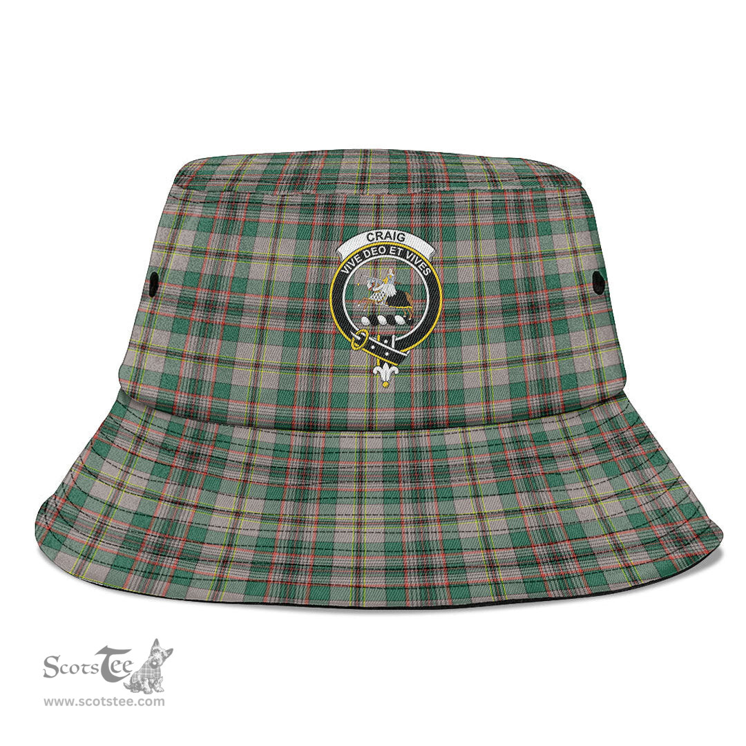 Scottish Craig Ancient Plaid Tartan Crest Bucket Hat - Tartan Plaid Brim Hat Scottish Plaid Tartan Plaid - ScotsTee - scotstee.com