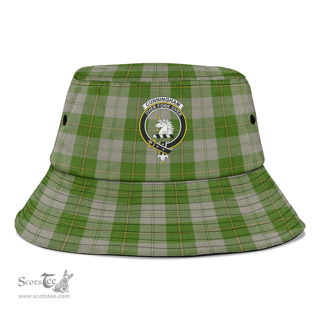 Scottish Cunningham Dress Green Dancers Plaid Tartan Crest Bucket Hat - Tartan Plaid Brim Hat Scottish Plaid Tartan Plaid - ScotsTee - scotstee.com