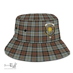 Scottish MacLeod of Harris Weathered Plaid Tartan Crest Bucket Hat - Tartan Plaid Brim Hat Scottish Plaid Tartan Plaid - ScotsTee - scotstee.com
