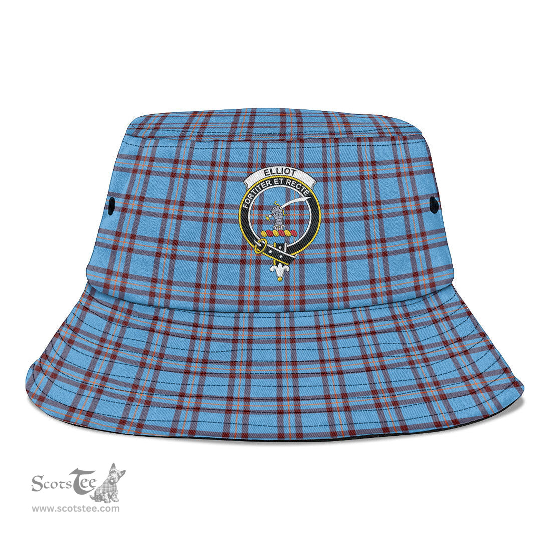 Scottish Elliot Ancient Plaid Tartan Crest Bucket Hat - Tartan Plaid Brim Hat Scottish Plaid Tartan Plaid - ScotsTee - scotstee.com