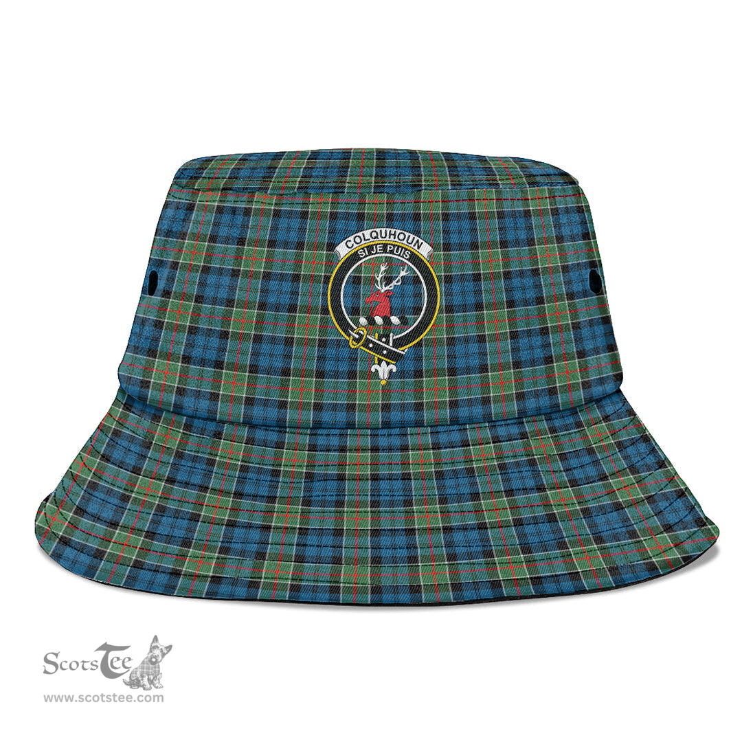 Scottish Colquhoun Ancient Plaid Tartan Crest Bucket Hat - Tartan Plaid Brim Hat Scottish Plaid Tartan Plaid - ScotsTee - scotstee.com