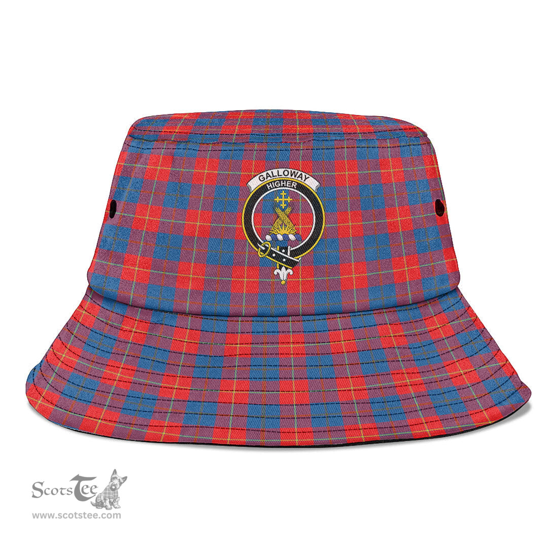 Scottish Galloway Red Plaid Tartan Crest Bucket Hat - Tartan Plaid Brim Hat Scottish Plaid Tartan Plaid - ScotsTee - scotstee.com