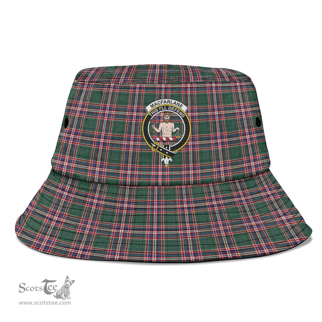 Scottish MacFarlane Hunting Modern Plaid Tartan Crest Bucket Hat - Tartan Plaid Brim Hat Scottish Plaid Tartan Plaid - ScotsTee - scotstee.com