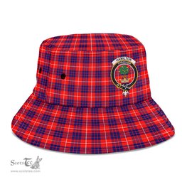 Scottish Hamilton Modern Plaid Tartan Crest Bucket Hat - Tartan Plaid Brim Hat Scottish Plaid Tartan Plaid - ScotsTee - scotstee.com