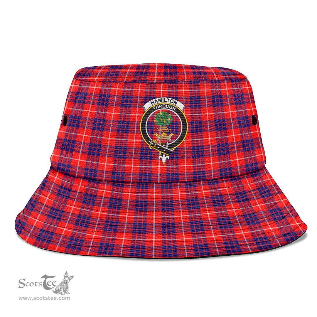 Scottish Hamilton Modern Plaid Tartan Crest Bucket Hat - Tartan Plaid Brim Hat Scottish Plaid Tartan Plaid - ScotsTee - scotstee.com