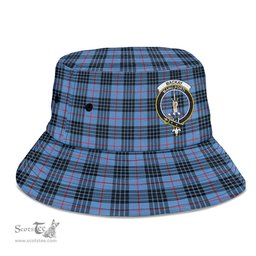 Scottish MacKay Blue Plaid Tartan Crest Bucket Hat - Tartan Plaid Brim Hat Scottish Plaid Tartan Plaid - ScotsTee - scotstee.com
