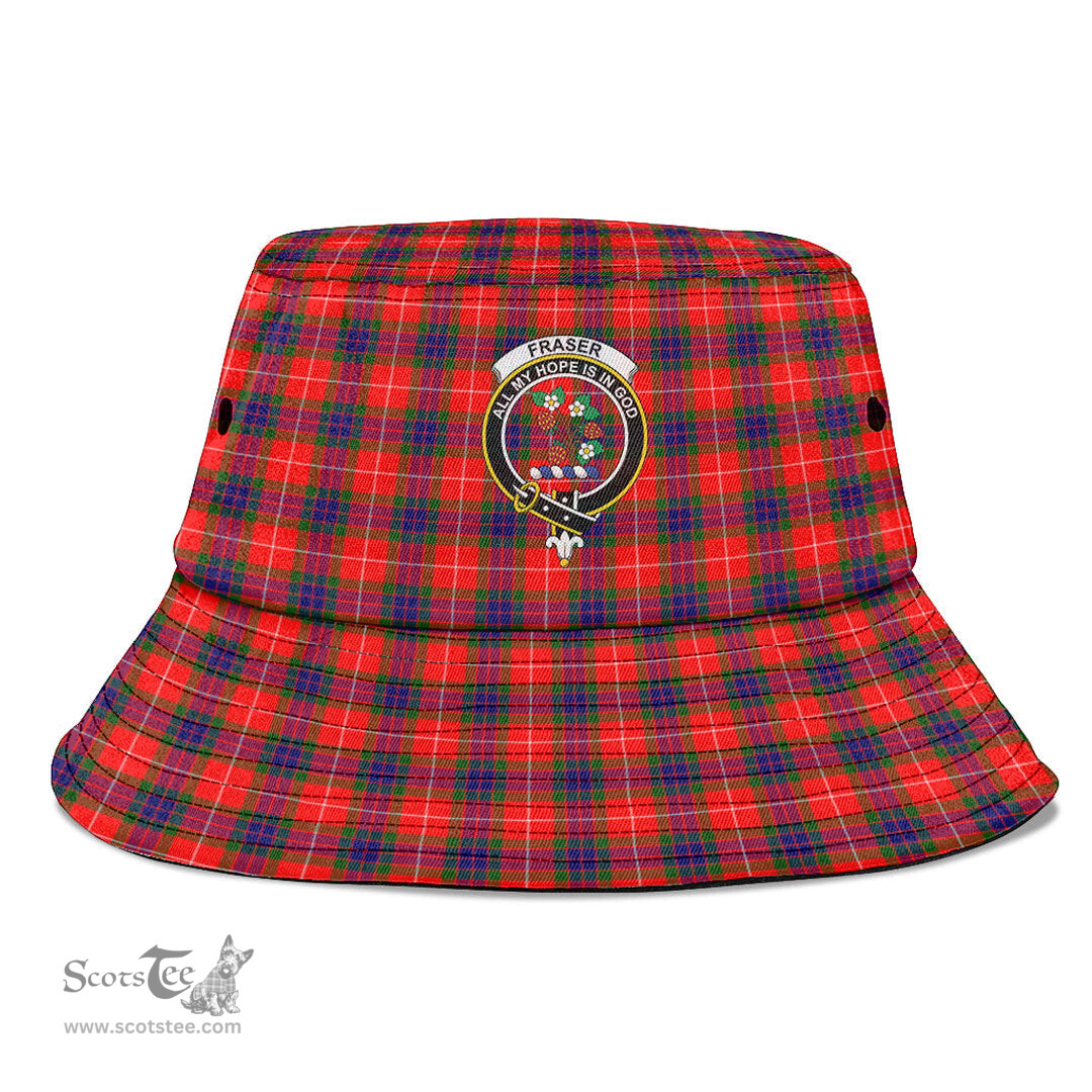 Scottish Fraser Modern Plaid Tartan Crest Bucket Hat - Tartan Plaid Brim Hat Scottish Plaid Tartan Plaid - ScotsTee - scotstee.com