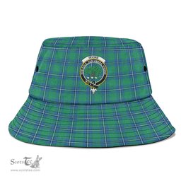 Scottish Irvine Ancient Plaid Tartan Crest Bucket Hat - Tartan Plaid Brim Hat Scottish Plaid Tartan Plaid - ScotsTee - scotstee.com