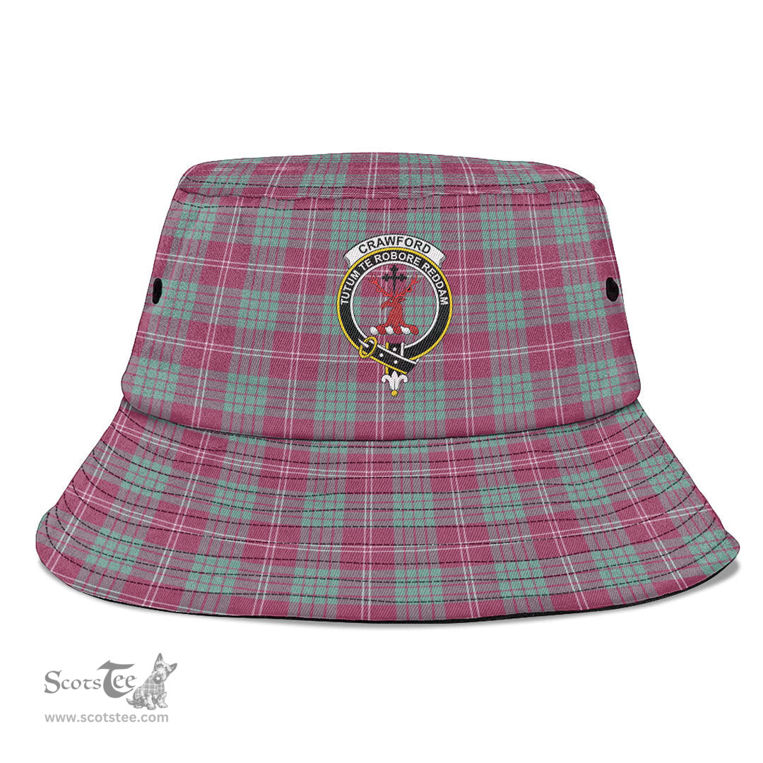 Scottish Crawford Ancient Plaid Tartan Crest Bucket Hat - Tartan Plaid Brim Hat Scottish Plaid Tartan Plaid - ScotsTee - scotstee.com