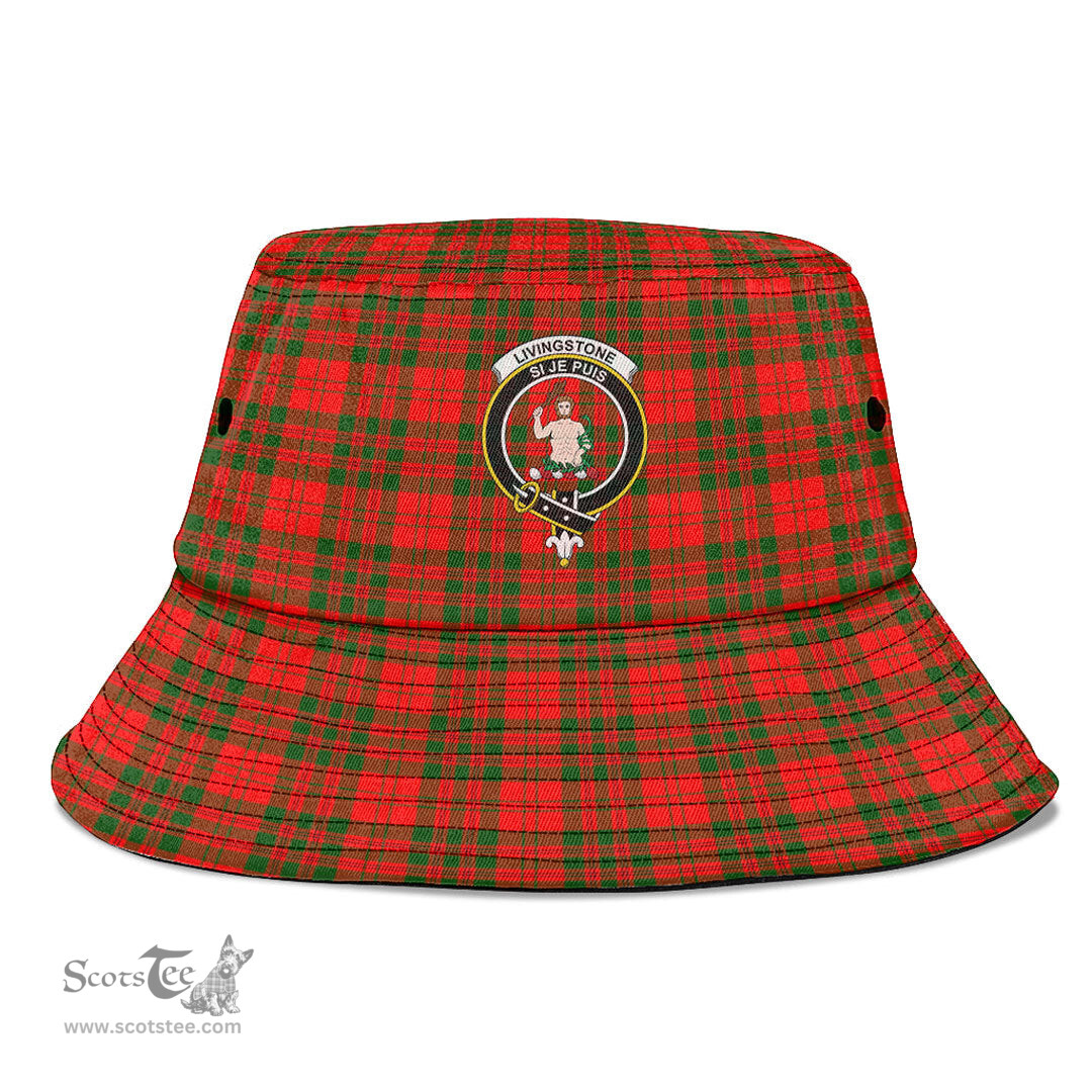 Scottish Livingstone Modern Plaid Tartan Crest Bucket Hat - Tartan Plaid Brim Hat Scottish Plaid Tartan Plaid - ScotsTee - scotstee.com