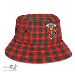 Scottish Chisholm Modern Plaid Tartan Crest Bucket Hat - Tartan Plaid Brim Hat Scottish Plaid Tartan Plaid - ScotsTee - scotstee.com