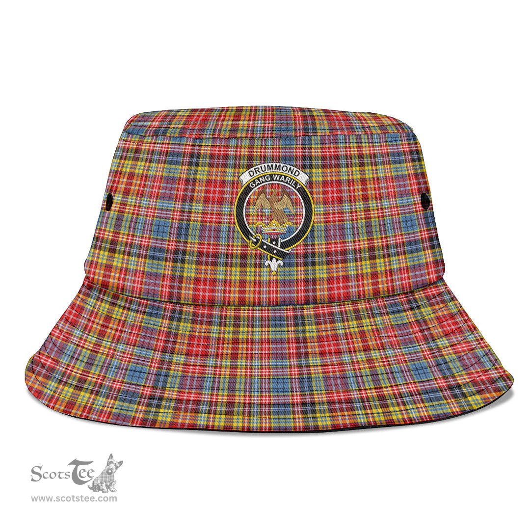 Scottish Drummond of Strathallan Plaid Tartan Crest Bucket Hat - Tartan Plaid Brim Hat Scottish Plaid Tartan Plaid - ScotsTee - scotstee.com