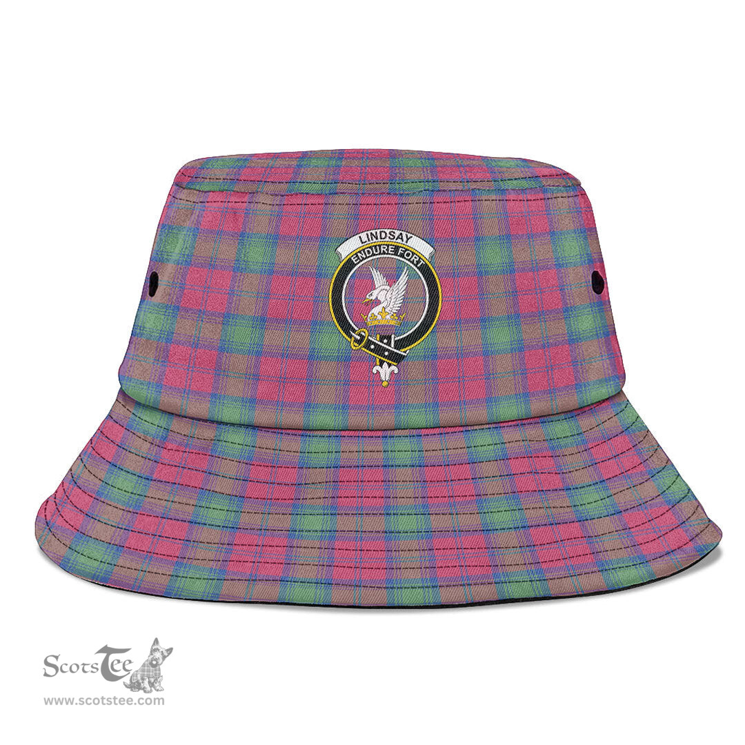 Scottish Lindsay Ancient Plaid Tartan Crest Bucket Hat - Tartan Plaid Brim Hat Scottish Plaid Tartan Plaid - ScotsTee - scotstee.com