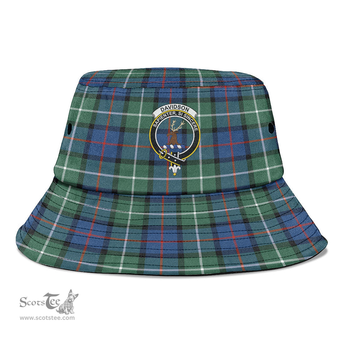 Scottish Davidson of Tulloch Plaid Tartan Crest Bucket Hat - Tartan Plaid Brim Hat Scottish Plaid Tartan Plaid - ScotsTee - scotstee.com