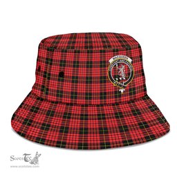 Scottish MacQueen Modern Plaid Tartan Crest Bucket Hat - Tartan Plaid Brim Hat Scottish Plaid Tartan Plaid - ScotsTee - scotstee.com