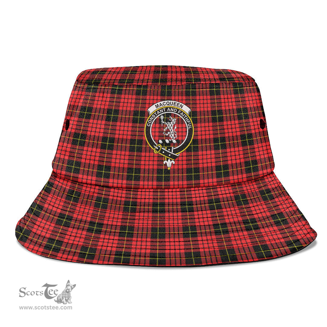 Scottish MacQueen Modern Plaid Tartan Crest Bucket Hat - Tartan Plaid Brim Hat Scottish Plaid Tartan Plaid - ScotsTee - scotstee.com