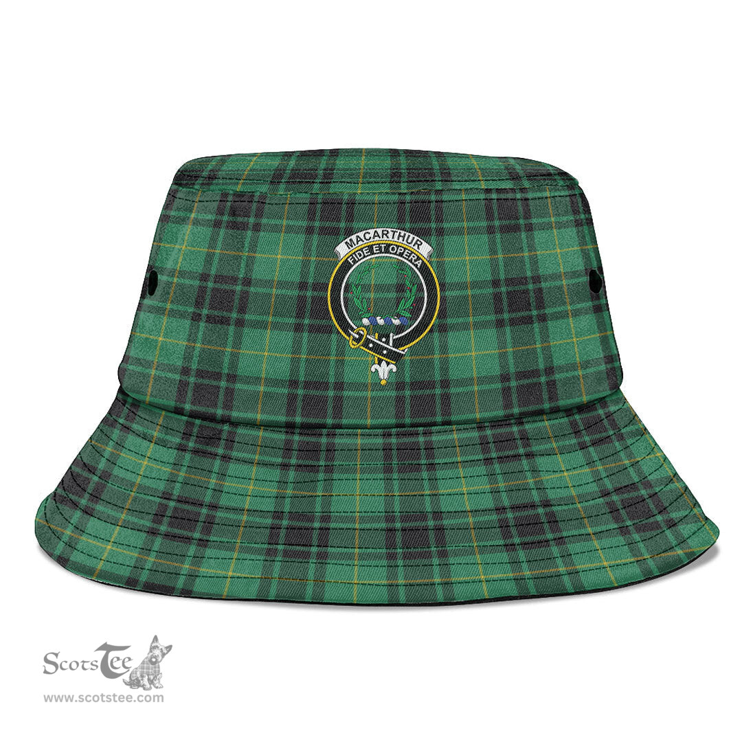 Scottish MacArthur Ancient Plaid Tartan Crest Bucket Hat - Tartan Plaid Brim Hat Scottish Plaid Tartan Plaid - ScotsTee - scotstee.com