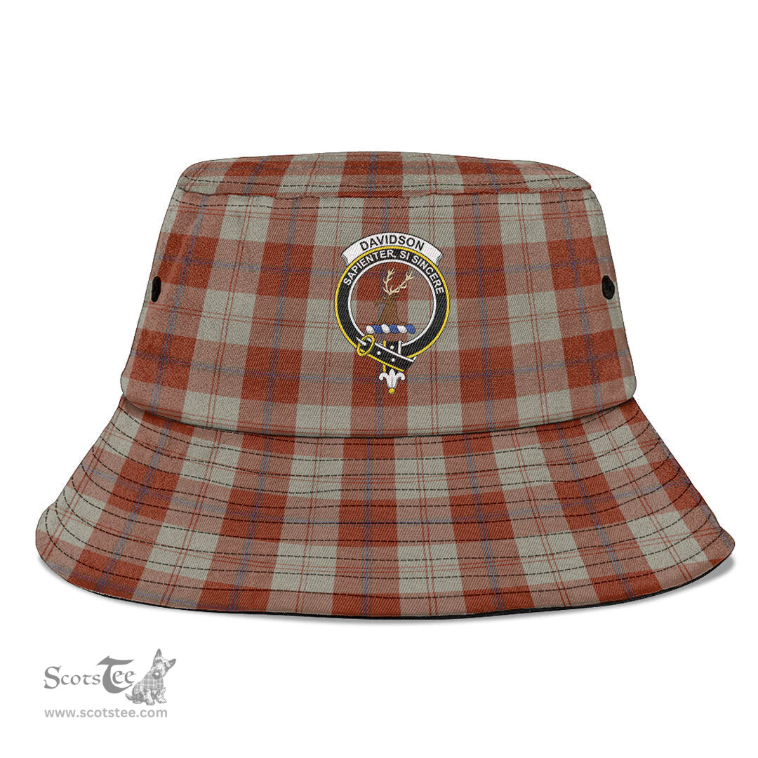 Scottish Davidson Dress Dancers Plaid Tartan Crest Bucket Hat - Tartan Plaid Brim Hat Scottish Plaid Tartan Plaid - ScotsTee - scotstee.com