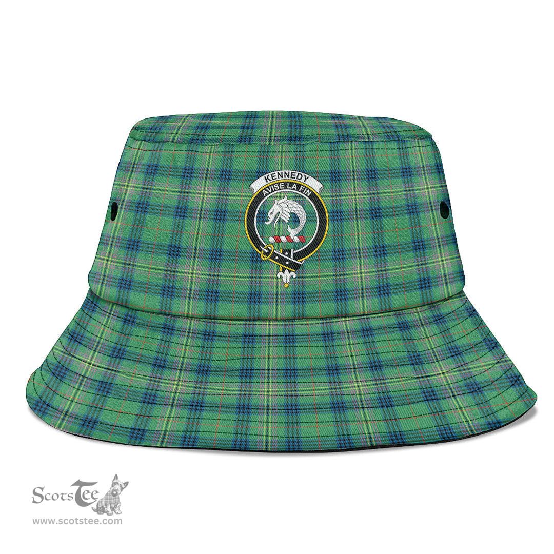 Scottish Kennedy Ancient Plaid Tartan Crest Bucket Hat - Tartan Plaid Brim Hat Scottish Plaid Tartan Plaid - ScotsTee - scotstee.com