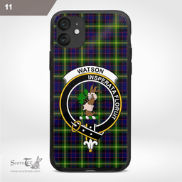 Watson Clan Badge Tartan Phone Case - Tartan Scottish Crest Phone Case Scottish Plaid Tartan Plaid - ScotsTee - scotstee.com
