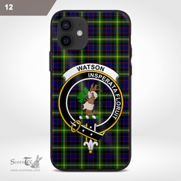 Watson Clan Badge Tartan Phone Case - Tartan Scottish Crest Phone Case Scottish Plaid Tartan Plaid - ScotsTee - scotstee.com