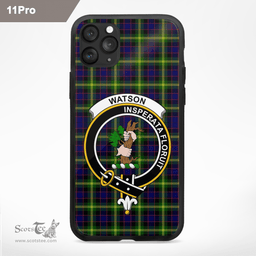 Watson Clan Badge Tartan Phone Case - Tartan Scottish Crest Phone Case Scottish Plaid Tartan Plaid - ScotsTee - scotstee.com