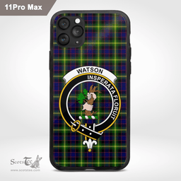 Watson Clan Badge Tartan Phone Case - Tartan Scottish Crest Phone Case Scottish Plaid Tartan Plaid - ScotsTee - scotstee.com