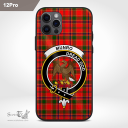 Munro Clan Badge Tartan Phone Case - Tartan Scottish Crest Phone Case Scottish Plaid Tartan Plaid - ScotsTee - scotstee.com