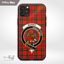 Munro Clan Badge Tartan Phone Case - Tartan Scottish Crest Phone Case Scottish Plaid Tartan Plaid - ScotsTee - scotstee.com