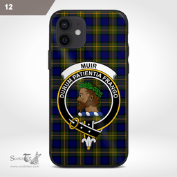 Muir Clan Badge Tartan Phone Case - Tartan Scottish Crest Phone Case Scottish Plaid Tartan Plaid - ScotsTee - scotstee.com